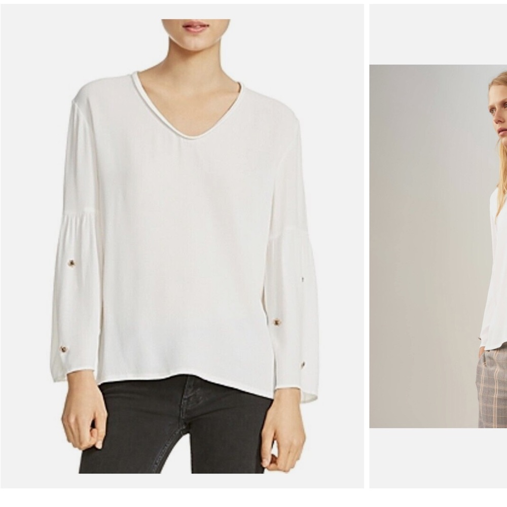 Maje Top with Embroidered Bees (Size 2)